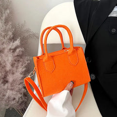 Women Felt Mini Purse Tote Bag Shoulder Message Bag Portable Crossbody Handbag