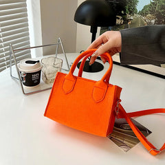 Women Felt Mini Purse Tote Bag Shoulder Message Bag Portable Crossbody Handbag