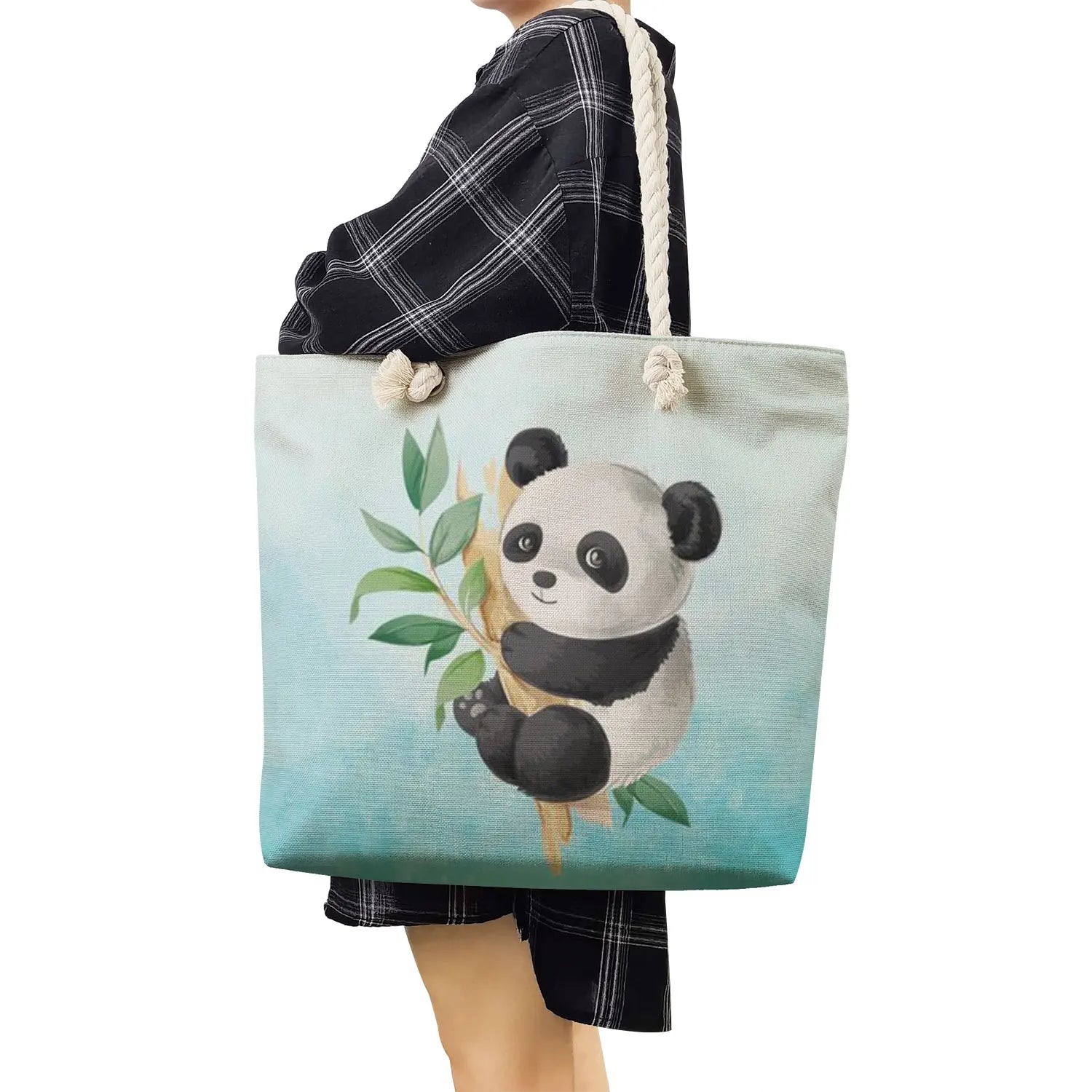 Women Portable Panda Series Shoulder Bag Handbag Tote