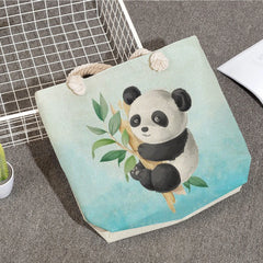 Women Portable Panda Series Shoulder Bag Handbag Tote