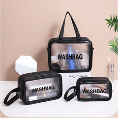 Women Portable Travel Wash Bag Transparent Waterproof Makeup Storage