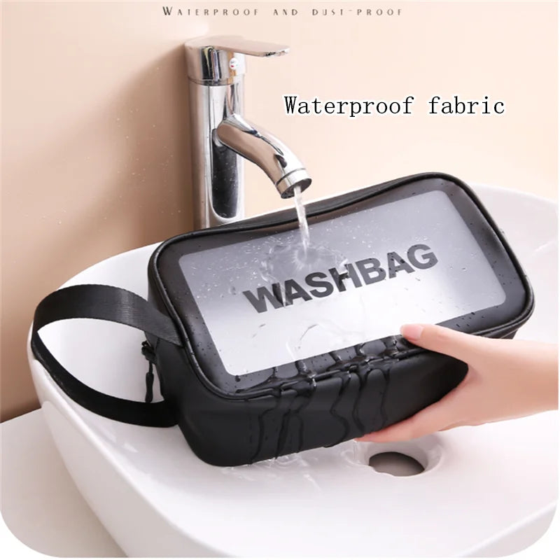 Women Portable Travel Wash Bag Transparent Waterproof Makeup Storage