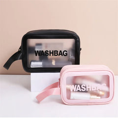 Women Portable Travel Wash Bag Transparent Waterproof Makeup Storage