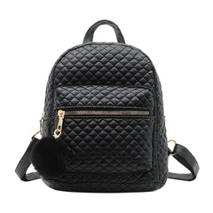 Women Preppy Style PU Leather Backpack Small Rucksack