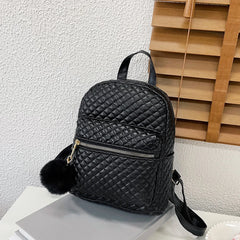 Women Preppy Style Backpack Travel PU Leather Handbag Small Rucksack