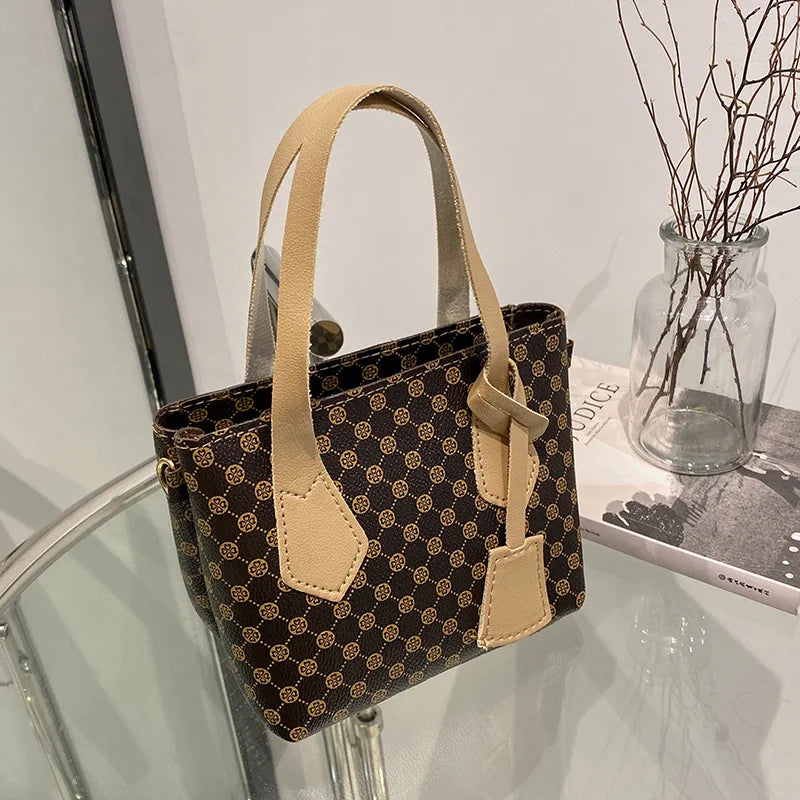 Women Printed Handbag Retro Shoulder Bag Mini Side Purse Crossbody Messenger Bag
