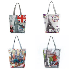 Women Printed Shoulder Bag Reusable Daily Use Women eco Shopping Bag Women Tote