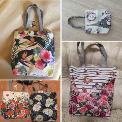Women Printed Shoulder Bag Reusable Daily Use Women eco Shopping Bag Women Tote