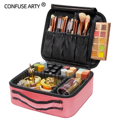 Women Professional Cosmetic Case Beauty Brush Makeup Bag Travel Necessary