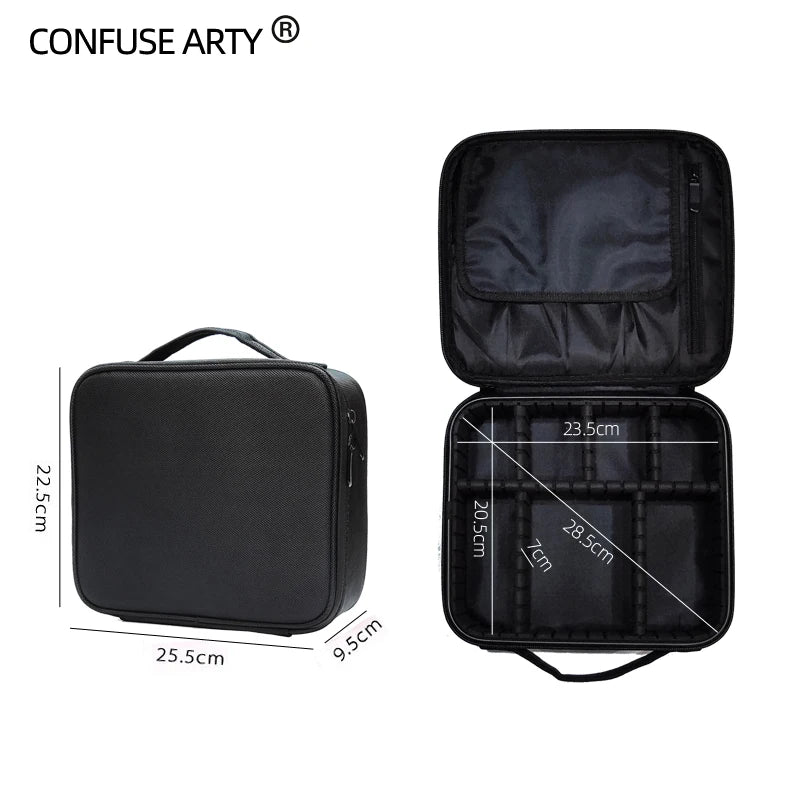 Women Professional Cosmetic Case Beauty Brush Makeup Bag Travel Necessary
