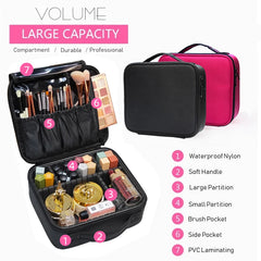 Women Professional Cosmetic Case Beauty Brush Makeup Bag Travel Necessary