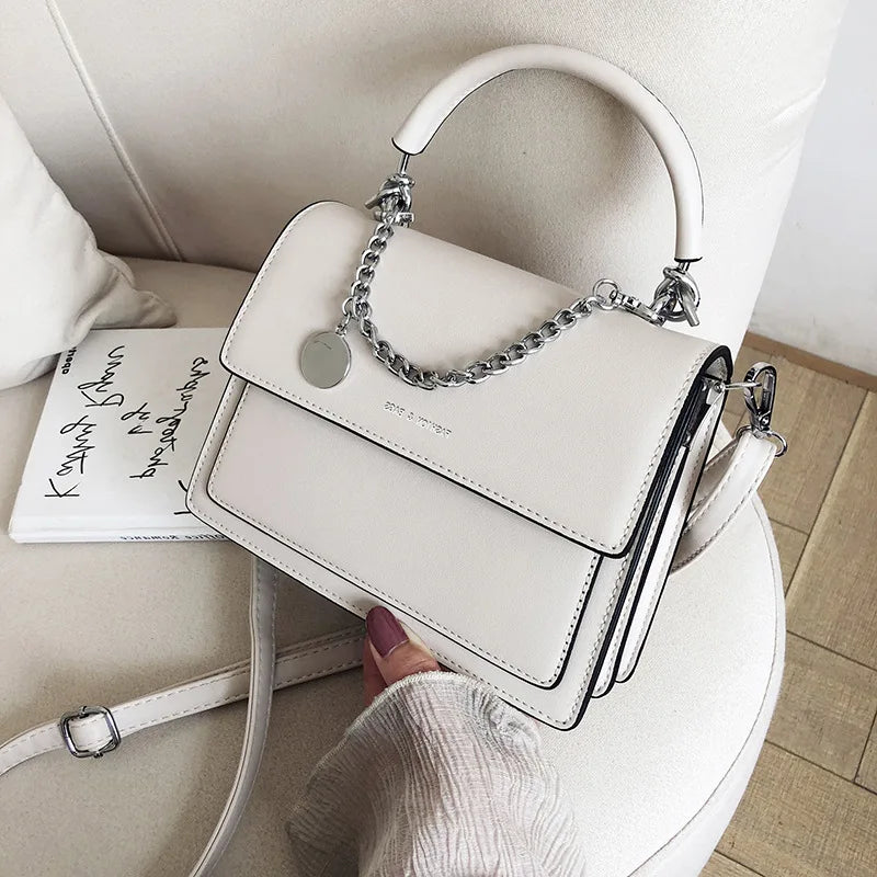 Women Leather Clutch Purse Chain Crossbody Messenger Bag