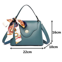 Women Pu Leather Handbag Shoulder Bag Solid Tote Lady Flap Crossbody Bag