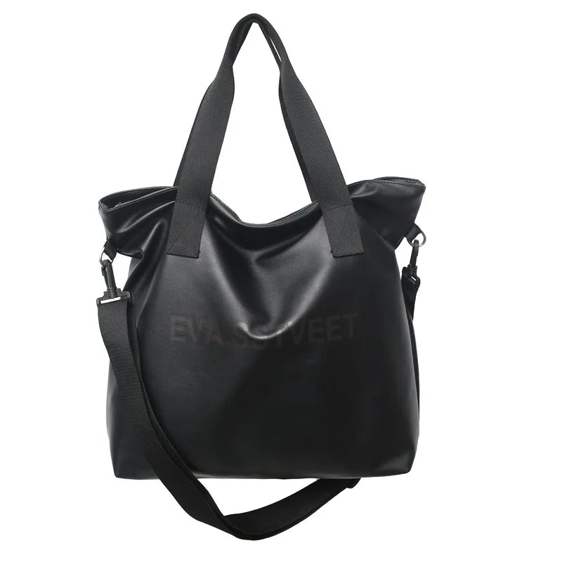 Women Pu Leather Tote Bag Zipper Crossbody Shoulder Shopper Bag