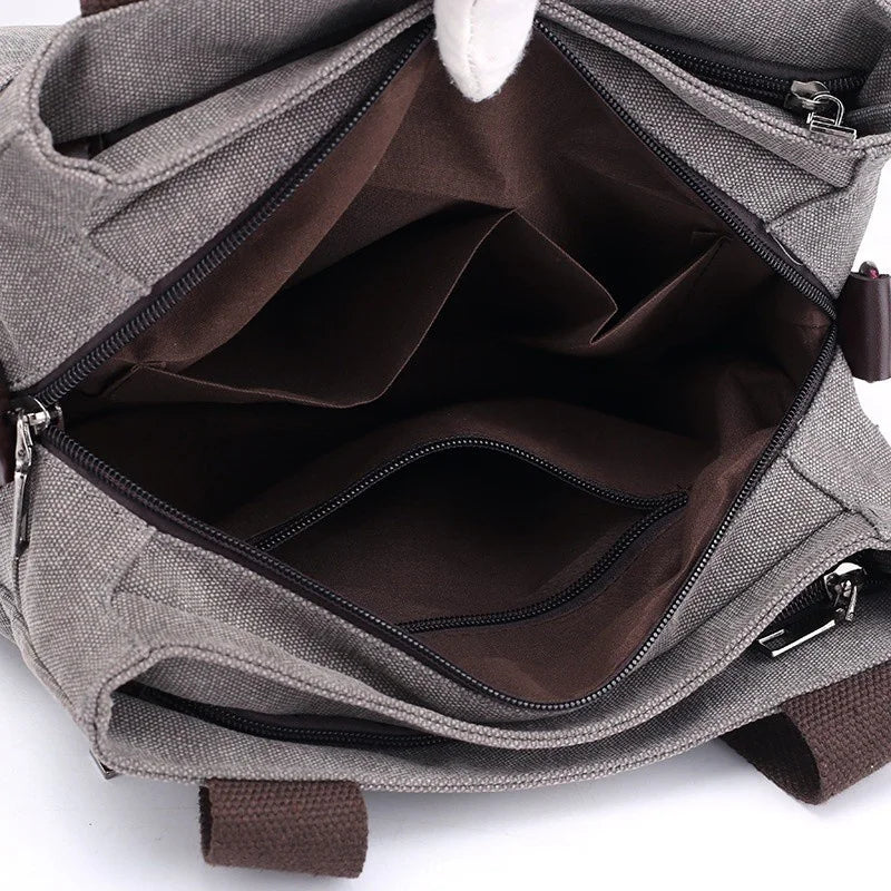 Canvas Shoulder Bag Casual Hobo Handbag Messenger Crossbody Tote Bag