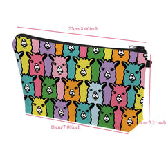 Women Purse Makeup Bag Clutch Organizer Plaid Cosmetic Pouch
