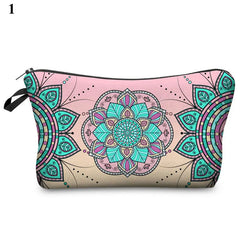 Women Purse Makeup Bag Clutch Organizer Plaid Cosmetic Pouch