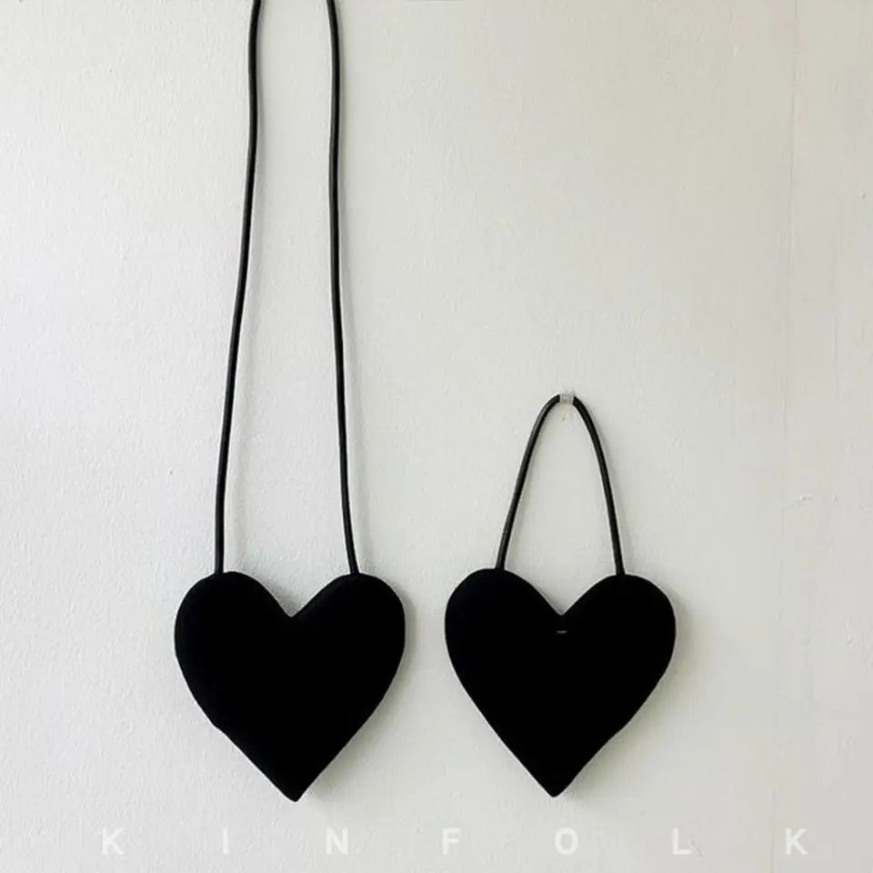 Red Heart Shape Shoulder Bag Women Chain Crossbody Clutch Purse