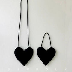 Red Heart Shape Shoulder Bag Women Chain Crossbody Clutch Purse