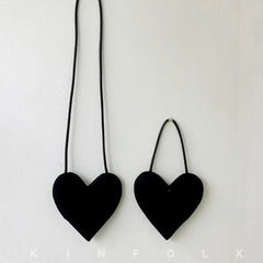 Red Heart Shape Shoulder Bag Women Chain Crossbody Clutch Purse