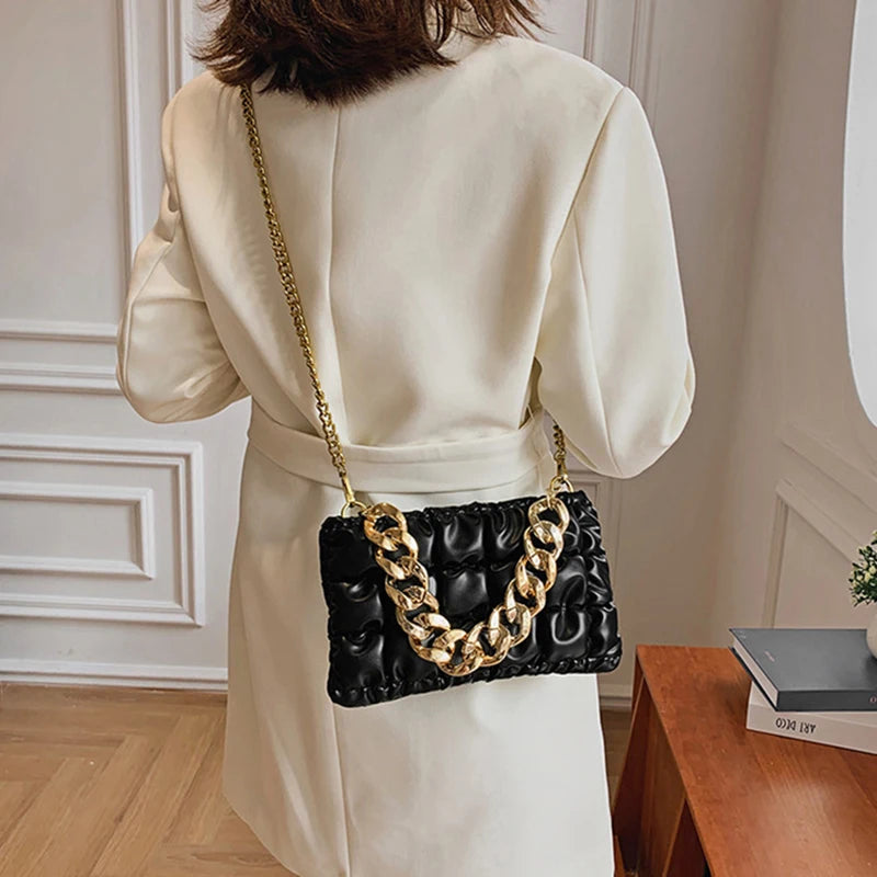 Fashionable Women Purses Chains Satchels Leather Hand Bags
