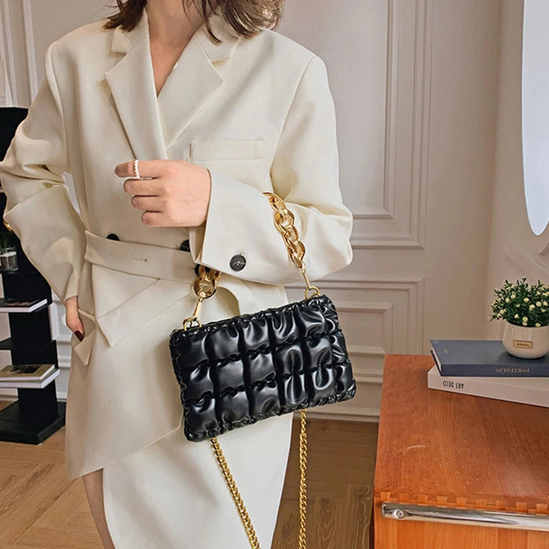 Fashionable Women Purses Chains Satchels Leather Hand Bags