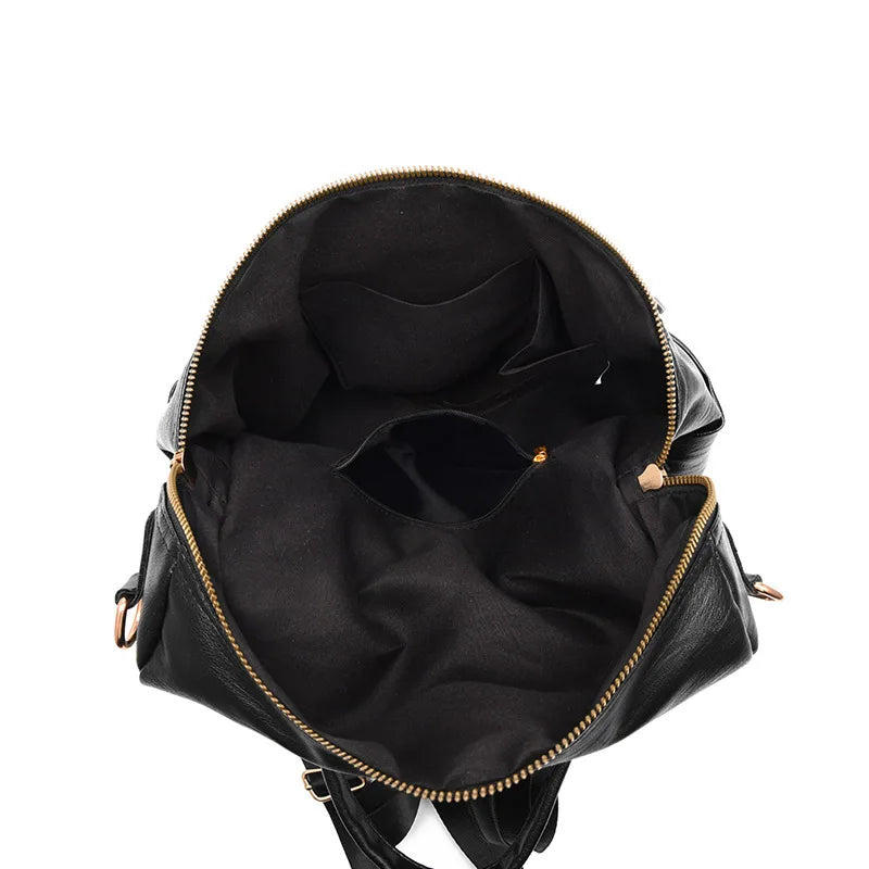 Women Leather Backpacks for Girls Vintage Backpack School Bags