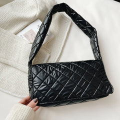 Quilted Shoulder Bags Nylon Space Padded Shoulder Bag
