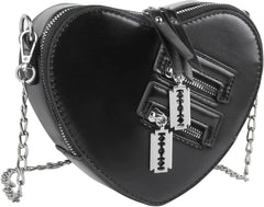 Red Heart Purse Love Shape Shoulder Handbag Girls Clutch Chain Purse