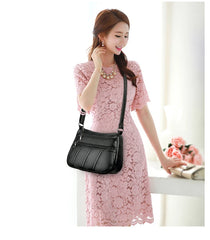 Women Retro Leather Shoulder Bags For Ladies Crossbody Bags