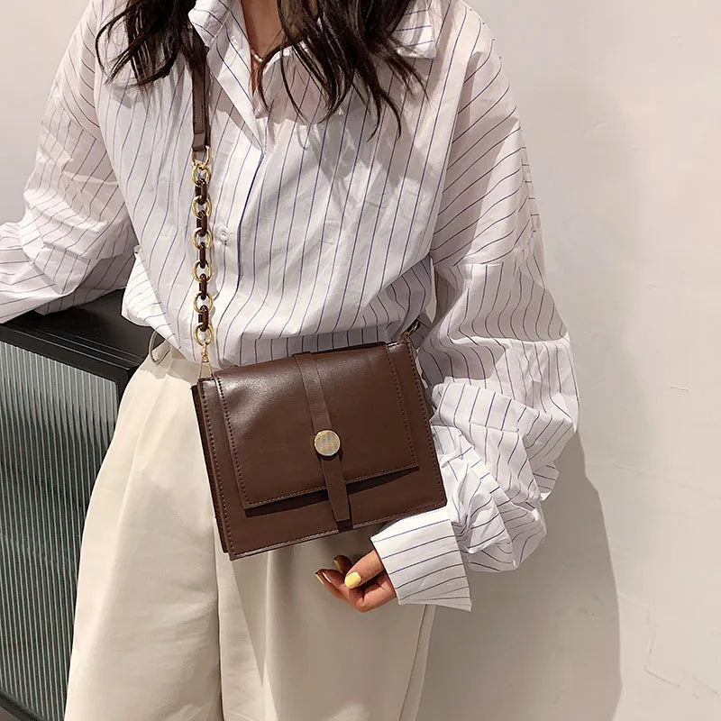 Women Retro Messenger Bag Crossbody Satchel PU Leather