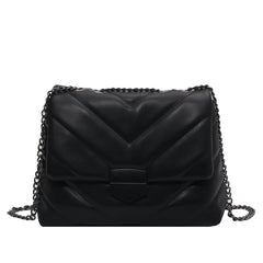 Women Retro Shoulder Bag Handbags Female's Shoulder Bag Chain Leather Totes