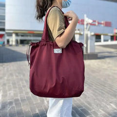 Reusable Grocery Bags Foldable Shopping Bag with Drawstring