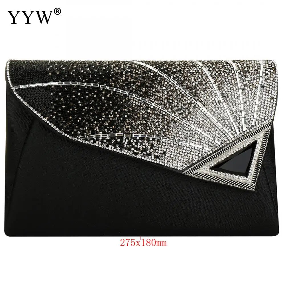 Rhinestone Clutch Purse Envelop Crossbody Bag Evening Party Clutches