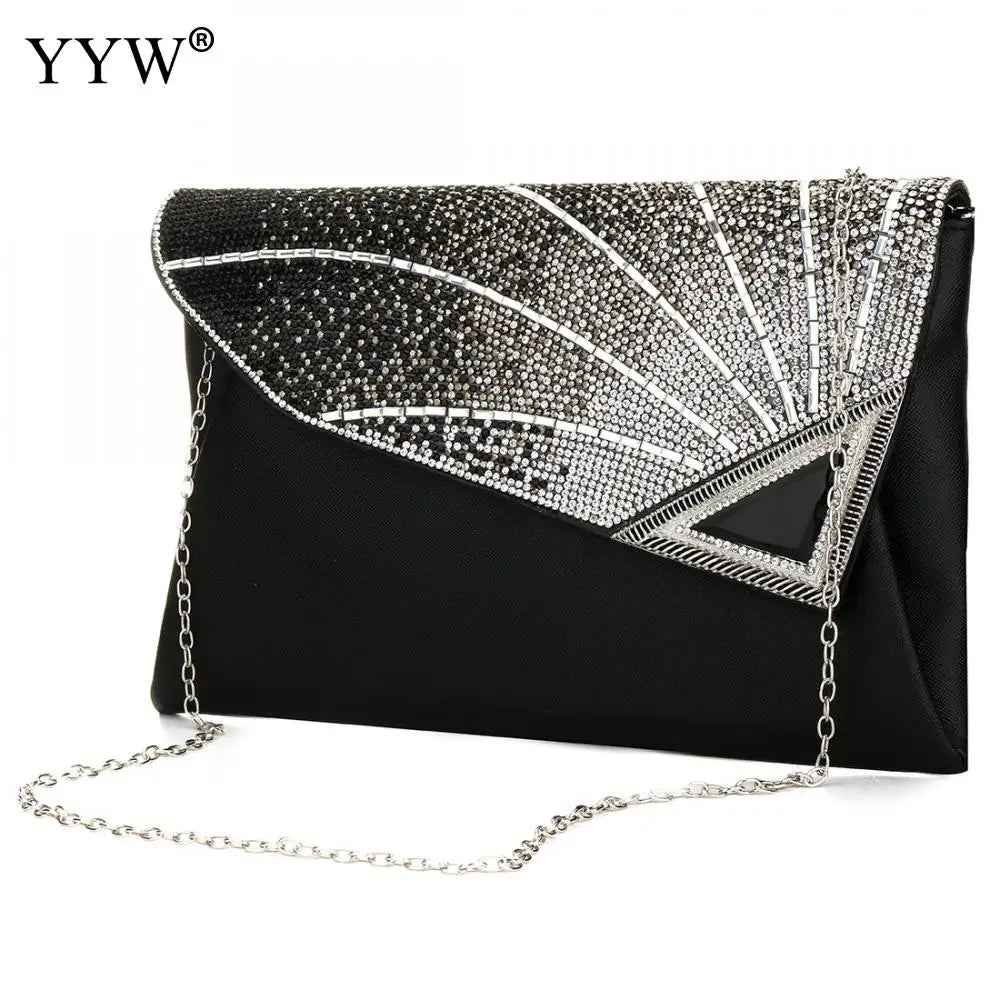Rhinestone Clutch Purse Envelop Crossbody Bag Evening Party Clutches