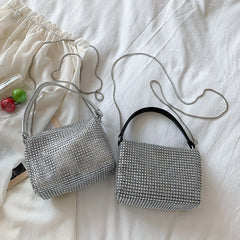 Rhinestone Shoulder Bag Diamond Clutch Purse Chain Crossbody Bag