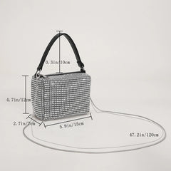 Rhinestone Shoulder Bag Diamond Clutch Purse Chain Crossbody Bag