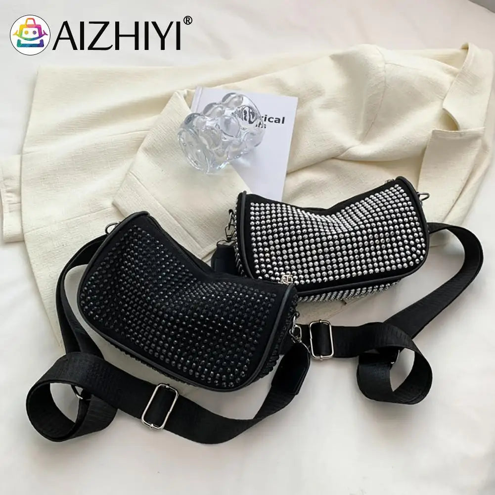Rhinestone Shoulder Bag for Women Crossbody Purse Shining Diamonds