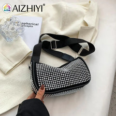 Rhinestone Shoulder Bag for Women Crossbody Purse Shining Diamonds