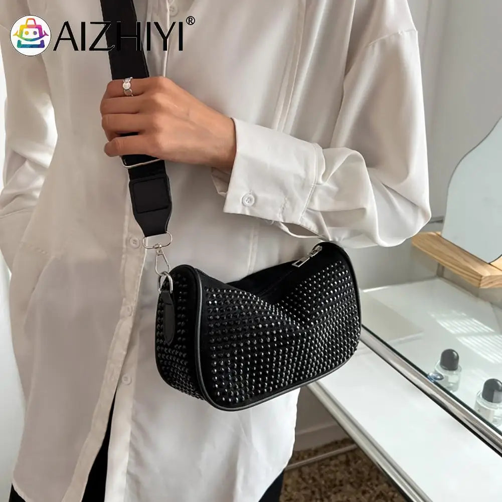 Rhinestone Shoulder Bag for Women Crossbody Purse Shining Diamonds