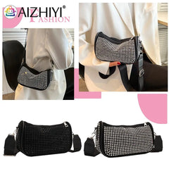 Rhinestone Shoulder Bag for Women Crossbody Purse Shining Diamonds