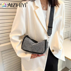 Rhinestone Shoulder Bag for Women Crossbody Purse Shining Diamonds