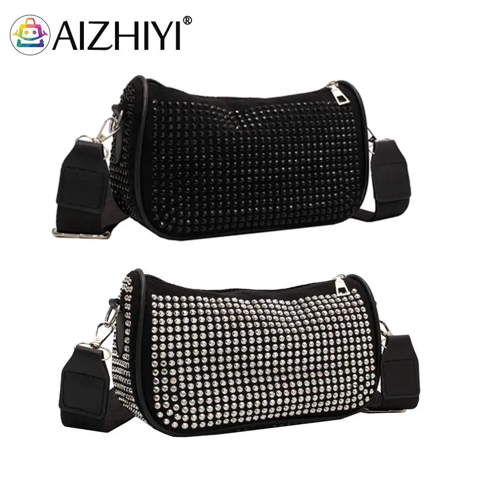 Rhinestone Shoulder Bag for Women Crossbody Purse Shining Diamonds