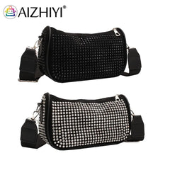 Rhinestone Shoulder Bag for Women Crossbody Purse Shining Diamonds