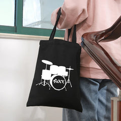 Classic Vintage Music Canvas Shopper Bag