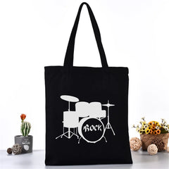 Classic Vintage Music Canvas Shopper Bag