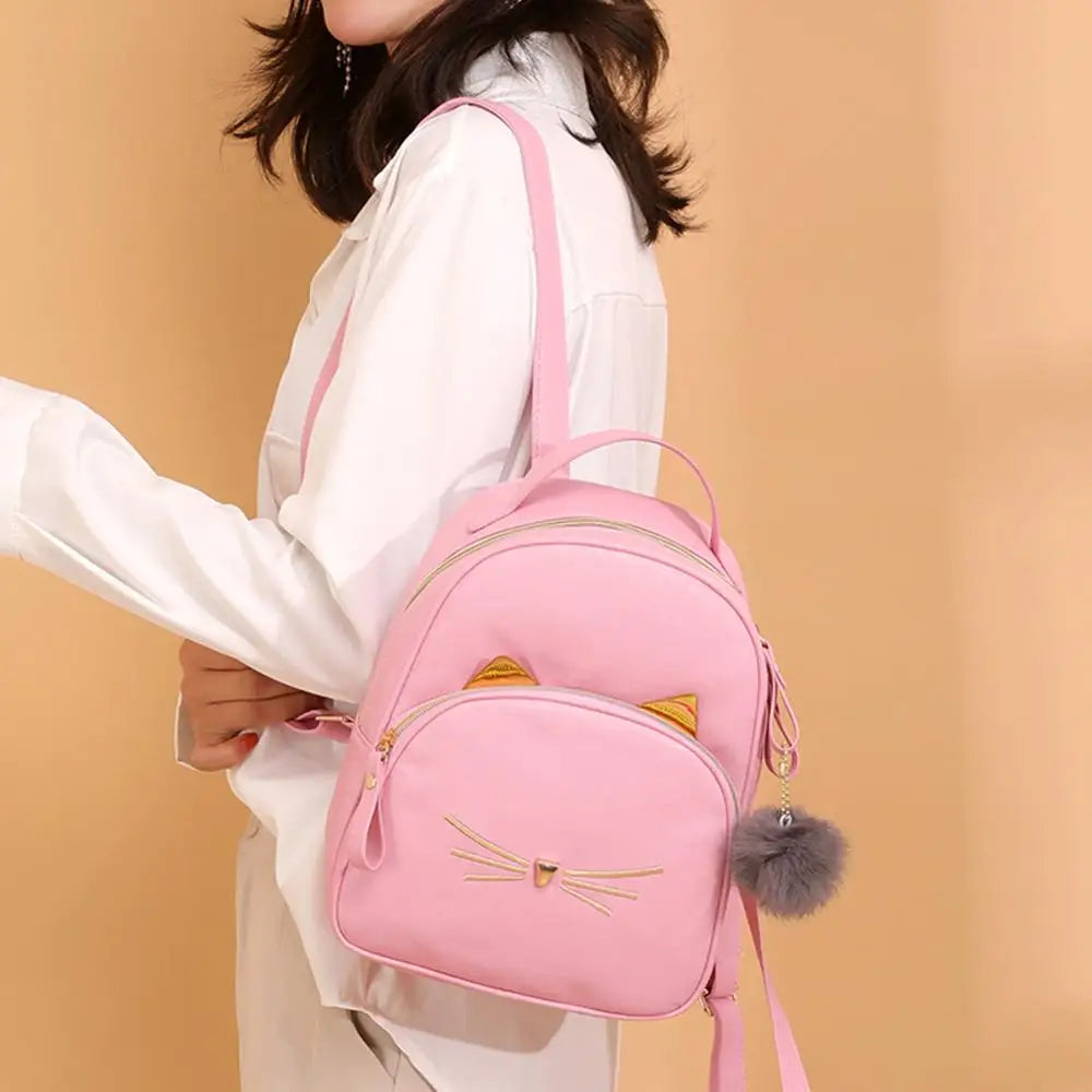 Cat Square Satchel Travel Backpack for Girls