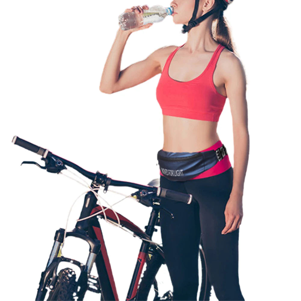 Women Running Belt Waist Bag Sport Fanny Pack with Reflective Print