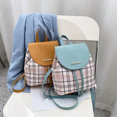 Women's PU Leather Retro Print Backpack Handbag Phone Purse Schoolbag