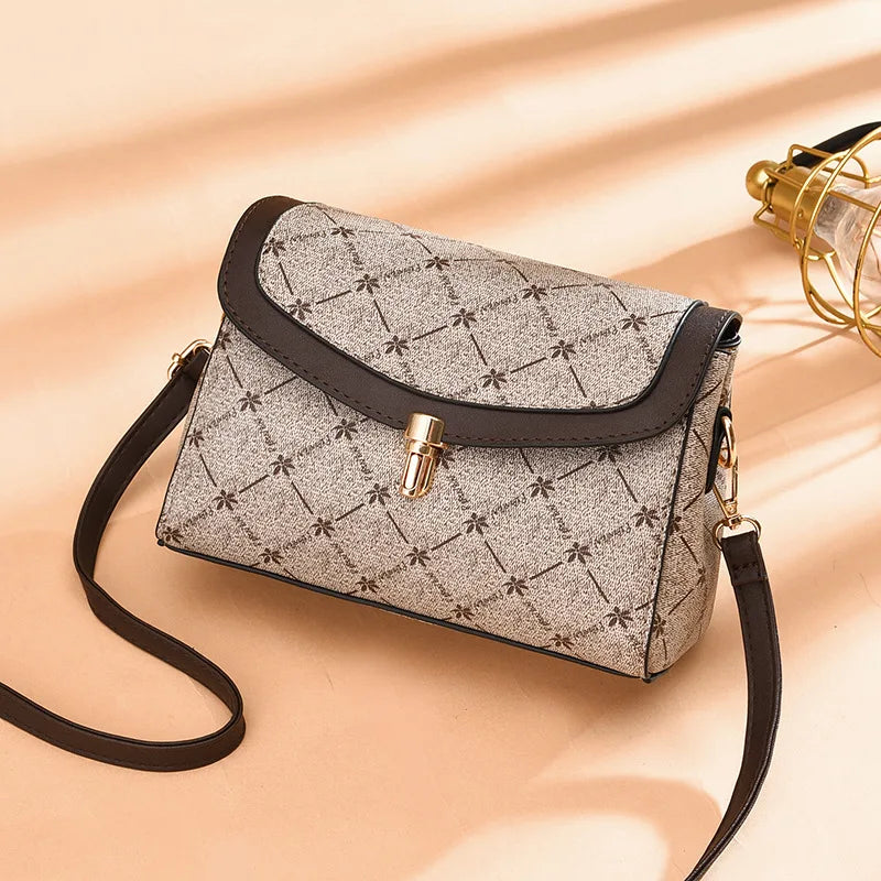 Retro Small Square Bag Middle-Aged Shoulder Messenger Bag
